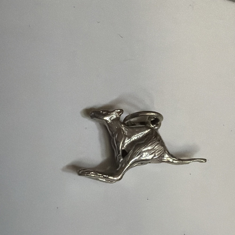 Sterling Silver 15mm 3d Greyhound dog charm